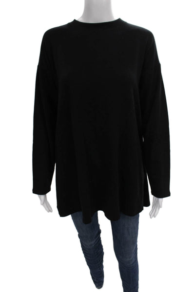 Eileen Fisher Women Tunic T Shirt Black Long Sleeve Petite Size XS