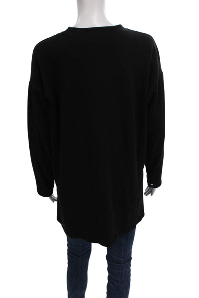 Eileen Fisher Women Tunic T Shirt Black Long Sleeve Petite Size XS