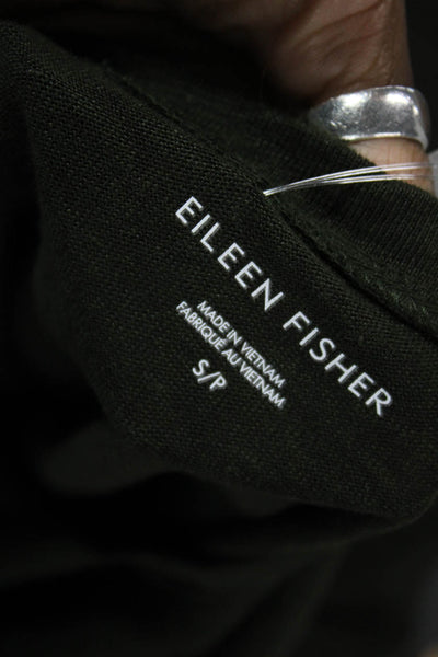 Eileen Fisher Womens Organic Linen Basic Crew Neck Short Sleeve T-Shirt Size S