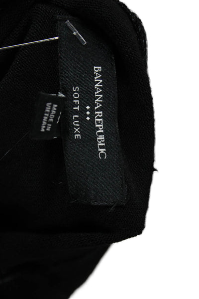 Banana Republic Womens Black Turtleneck Basic T-Shirt 3/4 Sleeve Size M