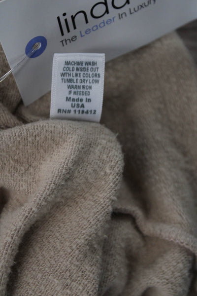 Monrow Women Jogger Pants Beige Cotton Drawstring Size M