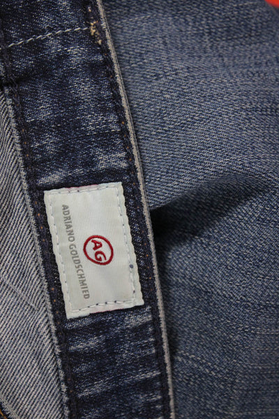 AG Women Skinny Jeans Blue Mid Rise Cotton Button Size 30