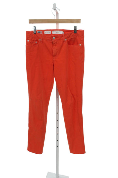 Fabrizio Gianni Jeans Womens Straight Orange Cotton Jeans Size 8
