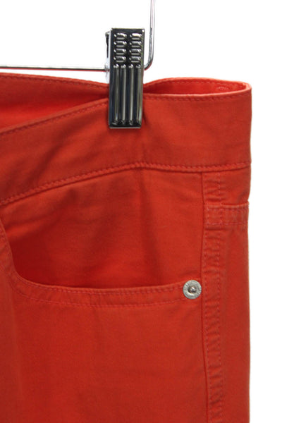 Fabrizio Gianni Jeans Womens Straight Orange Cotton Jeans Size 8