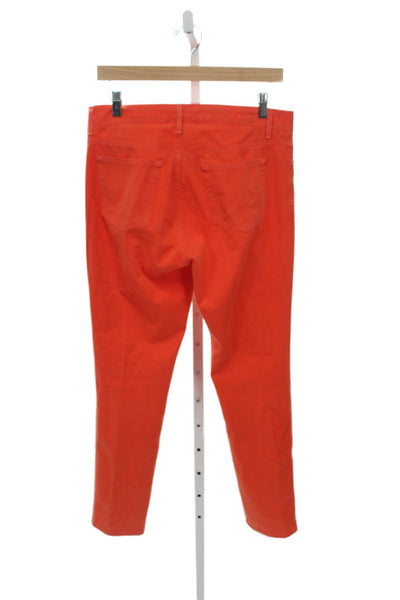 Fabrizio Gianni Jeans Womens Straight Orange Cotton Jeans Size 8