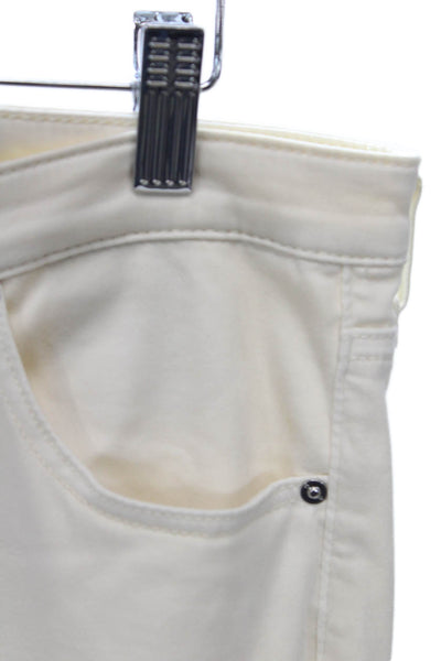 AG Men's Tapered Jeans Ivory Cotton Mid Rise 28 Inseam Button Fly Size 30
