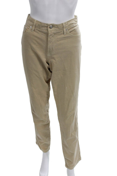 Fabrizio Gianni Jeans Women Beige Straight Cotton Blend Jeans Size 8