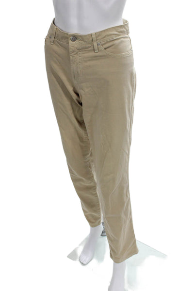 Fabrizio Gianni Jeans Women Beige Straight Cotton Blend Jeans Size 8