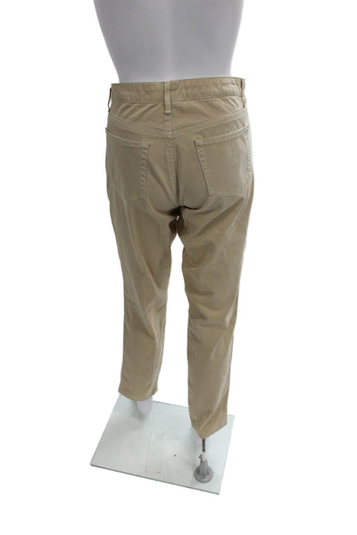 Fabrizio Gianni Jeans Women Beige Straight Cotton Blend Jeans Size 8