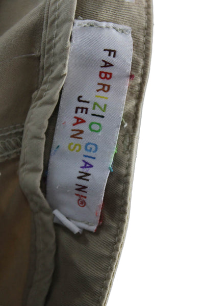 Fabrizio Gianni Jeans Women Beige Straight Cotton Blend Jeans Size 8