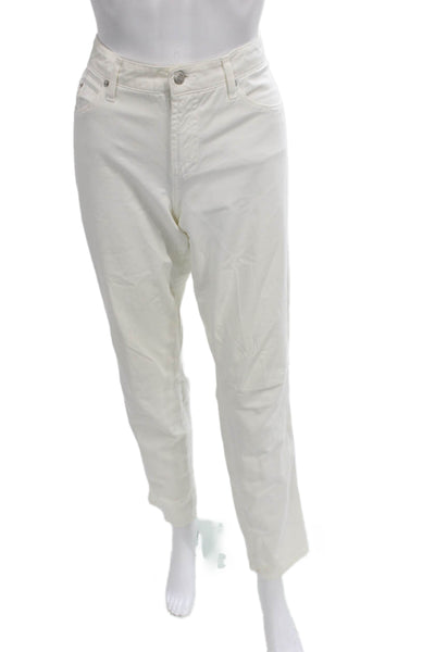 Fabrizio Gianni Women White Straight Jeans Cotton Size 8