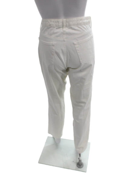 Fabrizio Gianni Women White Straight Jeans Cotton Size 8