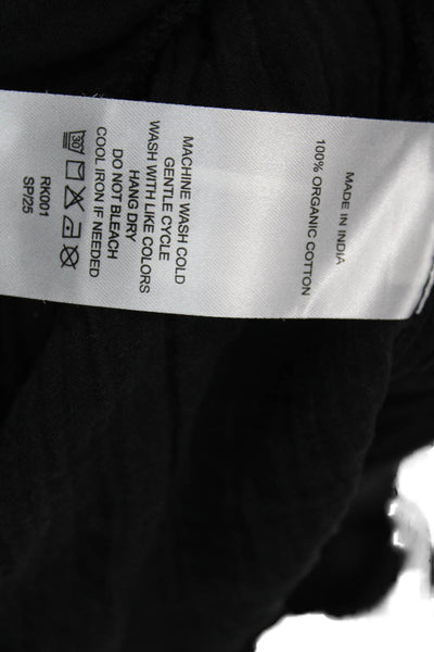 Quince Women Maxi Skirt Black Organic Cotton Solid Fall Size XS
