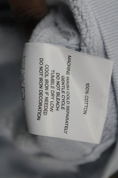 Madhappy Unisex Adults Pullover Sweatshirt Blue Cotton Heart Crew Neck Size S