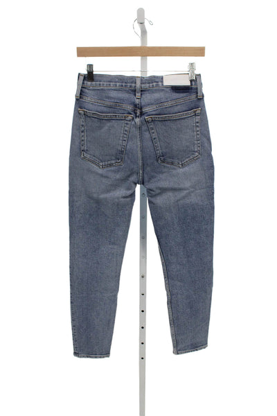 Re/Done Womens Slim Jeans Blue High Rise Size 26