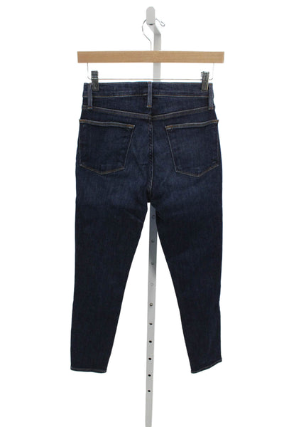 Frame Womens Skinny Jeans Blue High Rise Button Cotton Size 27