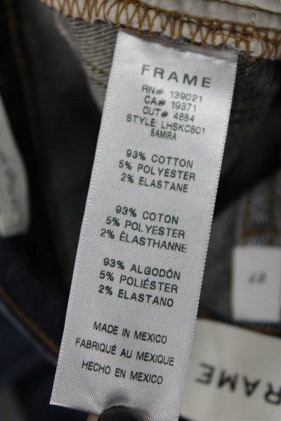 Frame Womens Skinny Jeans Blue High Rise Button Cotton Size 27