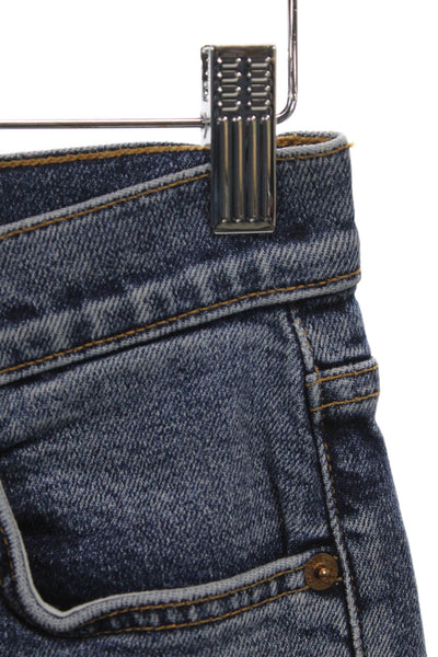 Re/Done Women Tapered Jeans Blue High Rise Cotton Blend Size 26