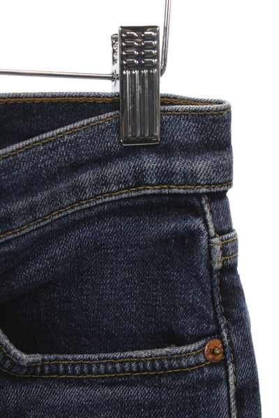 Re/Done Womens Skinny High Rise Blue Cotton Blend Jeans Size 26