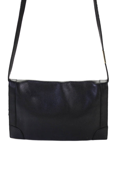 Foley + Corinna Women's Snap Closure Leather Shoulder Handbag Black