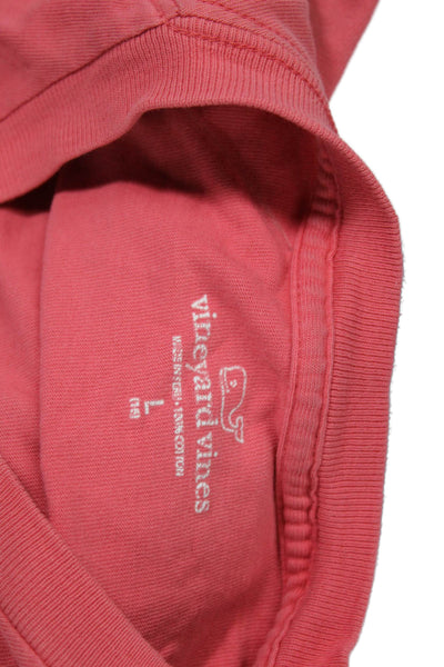 Vineyard Vines Mens Basic Graphic Red Cotton Crewneck Tee Short Sleeve Size L