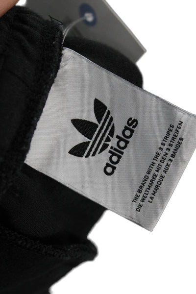 Adidas Unisex Adults Jogger Pants Black Drawstring Cotton Blend Size S