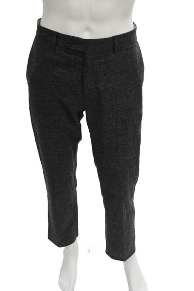 Banana Republic Mens Dress Pants Gray Button Cotton Size 30
