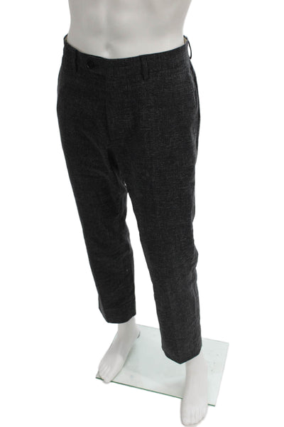 Banana Republic Mens Dress Pants Gray Button Cotton Size 30