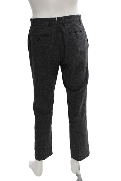 Banana Republic Mens Dress Pants Gray Button Cotton Size 30