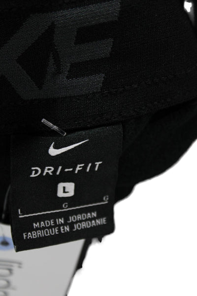 Nike Unisex Adults Black Polyester Jogger Pants Size L