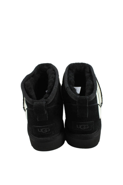 Ugg Mens Suede Graphic Print Mini Ankle Boots Shoes Black Size 10