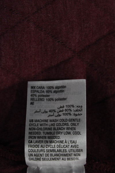 Club Room Mens Cotton Geometric Crew Neck Pullover Sweatshirt Red Size 2XL