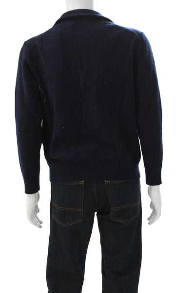 Polo Ralph Lauren Mens Pullover Sweater Mock Neck Blue Wool Size 2XL