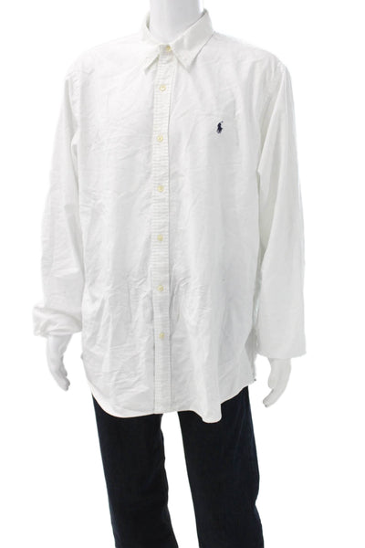 Polo Ralph Lauren Mens Cotton Collar Classic Fit Button Down Shirt White Sz XXL