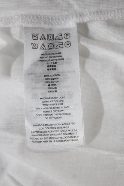 Michael Kors Men White Collared Cotton Short Sleeve T-Shirt Size XL