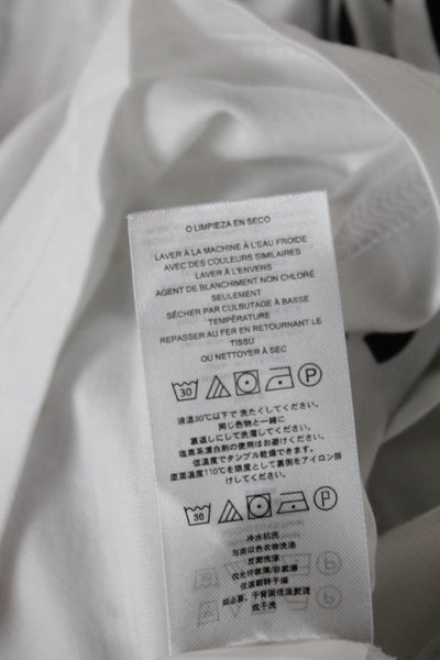 Michael Kors Men White Collared Cotton Short Sleeve T-Shirt Size XL