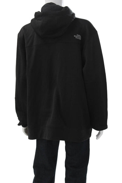 The North Face Mens Full Zip Hoodie Black High Neck Size 2XL