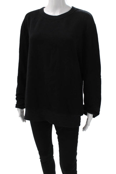 Cotton Citizen Womens Pullover Sweatshirt Black Crew Neck Long Sleeve Size M