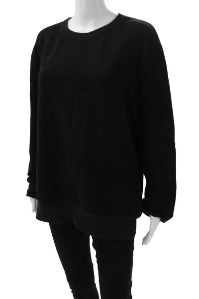 Cotton Citizen Womens Pullover Sweatshirt Black Crew Neck Long Sleeve Size M