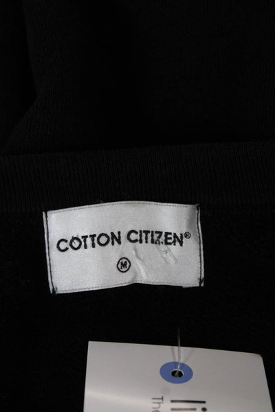 Cotton Citizen Womens Pullover Sweatshirt Black Crew Neck Long Sleeve Size M