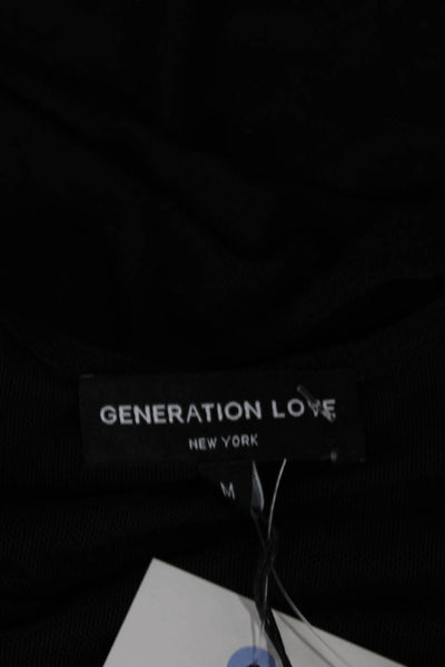 Generation Love Womens Sleeveless Scoop Neck Argyle One Piece Black Size M