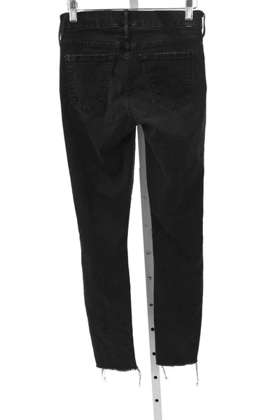 Mother Womens Skinny Black High Rise Jeans Cotton Size 24