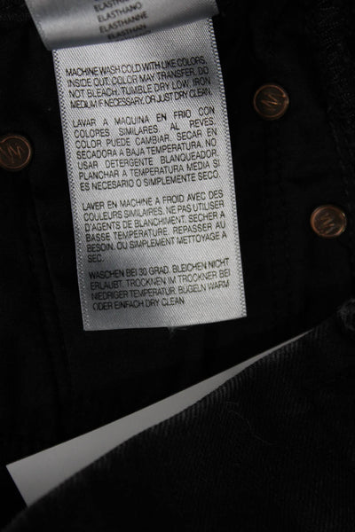 Mother Womens Skinny Black High Rise Jeans Cotton Size 24