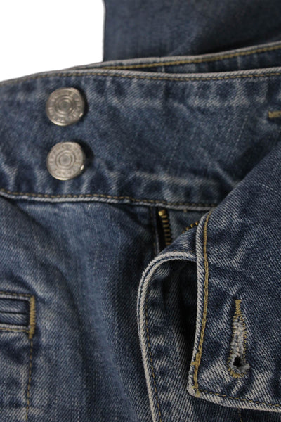 Frame Womens Wide Leg Jeans Blue High Rise Button Fly Size 29