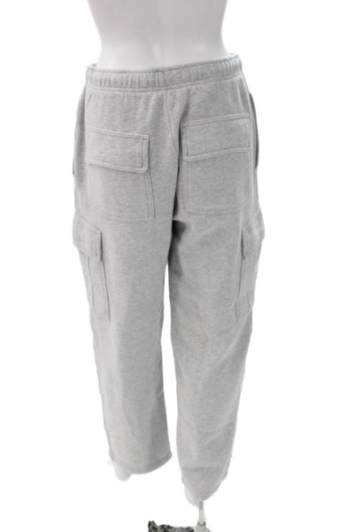 TNA Women Sweatpants Gray Fleece Drawstring Solid Size S