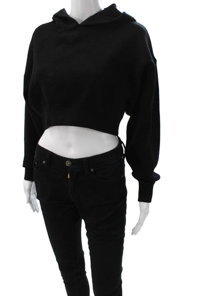 Zara Womens Pullover Black Viscose Long Sleeve Size S