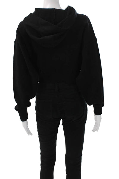 Zara Womens Pullover Black Viscose Long Sleeve Size S