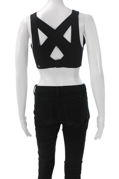 Lululemon Women's Scoop Neck Strappy Sports Bra Black Size M