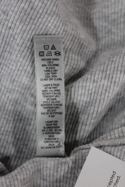 Skims Womens Basic Square Neck Sleeveless Tank Gray Cotton Pullover Size M