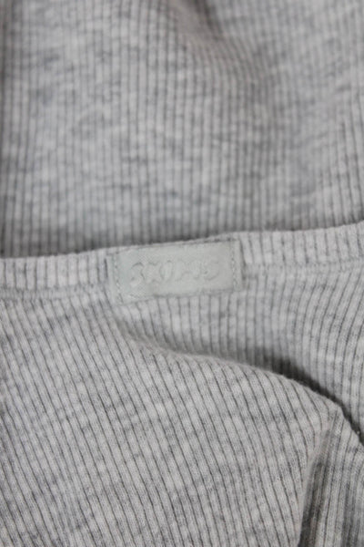 Skims Womens Basic Square Neck Sleeveless Tank Gray Cotton Pullover Size M